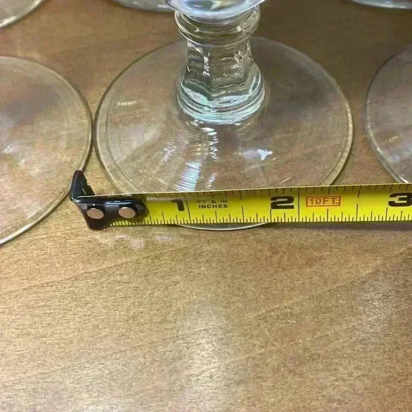 SET of 7 Libbey  Flute stem Beer glasses Frosted gold leaf 8.25" x 2.75" - Picture 13 of 16